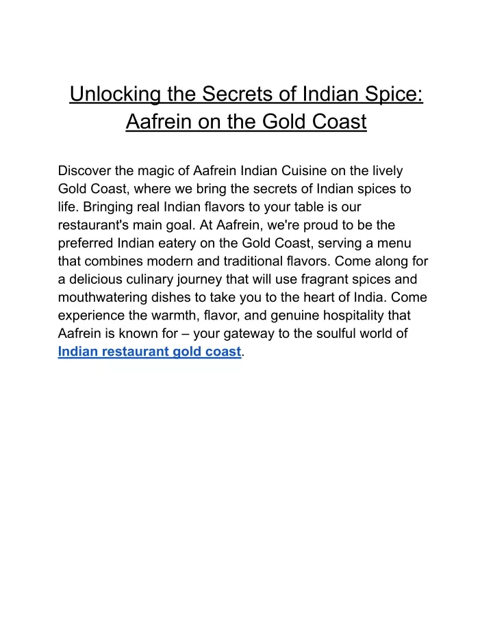 unlocking the secrets of indian spice aafrein