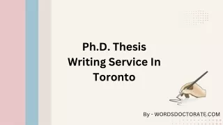 ph d thesis writing service in toronto