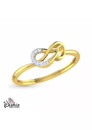 Aalina Gold And Diamond Ring by Dishis Designer Jewellery