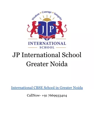 International CBSE School in Greater Noida_JPIS