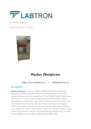 Washer Disinfector