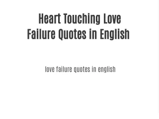 heart touching love failure quotes in english