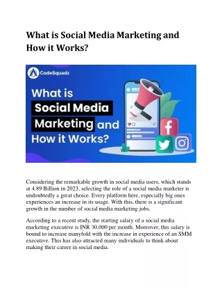 What is Social Media Marketing and How it Works