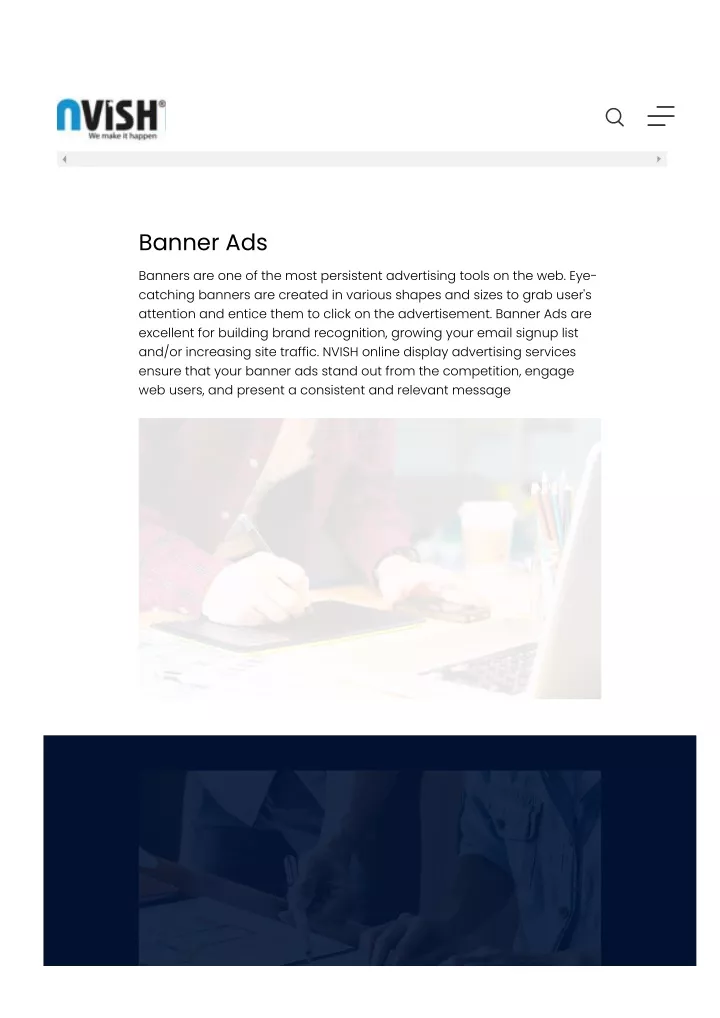 home creative ideas banner ads