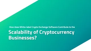How does White-label Crypto Exchange Software Contribute to the Scalability of Cryptocurrency Businesses