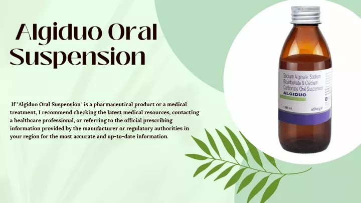 algiduo oral suspension