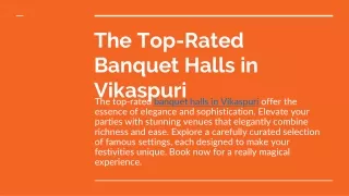 The Top-Rated Banquet Halls in Vikaspuri