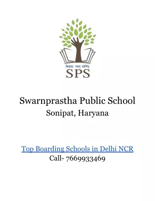 Top Boaridng Schools in Delhi NCR_SPS