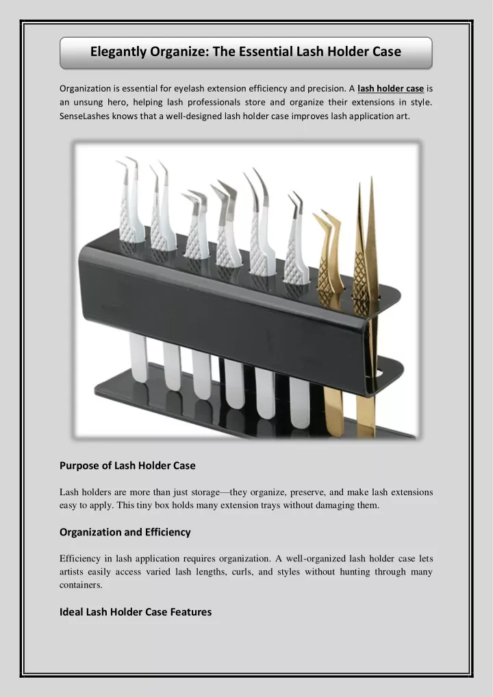 elegantly organize the essential lash holder case
