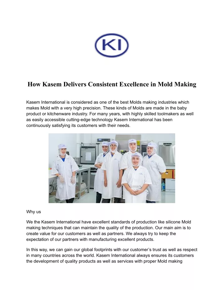 how kasem delivers consistent excellence in mold