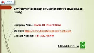 Environmental Impact of Glastonbury Festivals