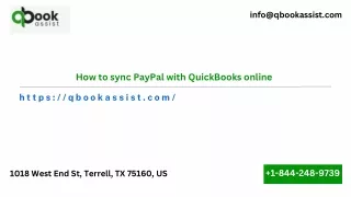 How to sync PayPal with QuickBooks online