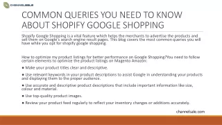 COMMON QUERIES YOU NEED TO KNOW ABOUT SHOPIFY