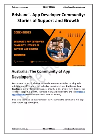 Brisbane app development community