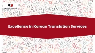 Excellence in Korean Translation Services