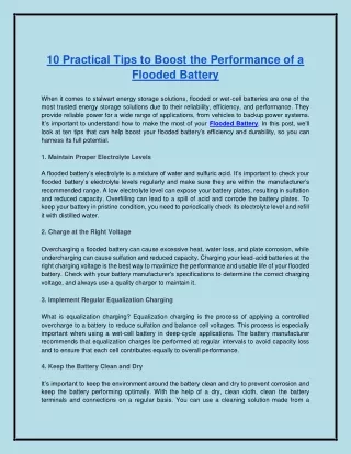 10 practical tips to boost the performance