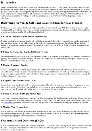 Releasing the Full Possible of Your Vanilla Gift Card Balance