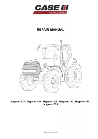 CASE IH Magnum 335 Tractor Service Repair Manual