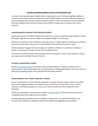 crafting compelling headlines the art of click