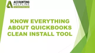 know everything about quickbooks clean install tool