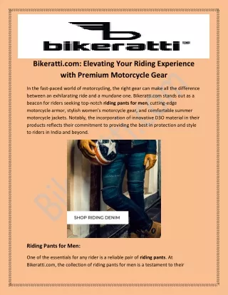 Bikeratti - summer motorcycle jacket, d3o material in india