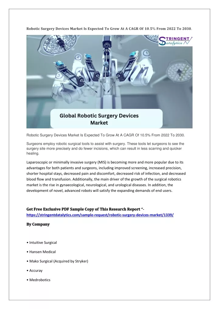 Ppt Robotic Surgery Devices Market Powerpoint Presentation Free Download Id12832356 4093