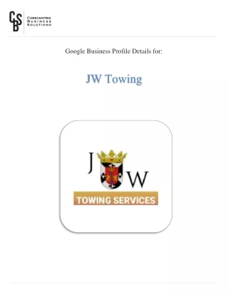 Towing Service in Greenwood IN | JW Towing