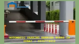 AUTOMATIC PARKING BARRIER WORKS
