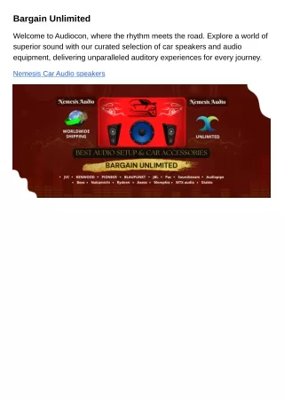 bargain unlimited