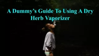 a dummy s guide to using a dry herb vaporizer