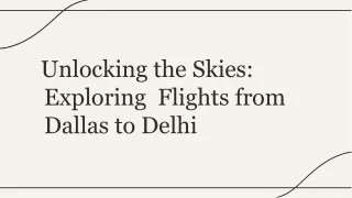 Flights From Dallas To Delhi
