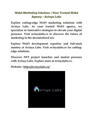 web3 marketing solutions your trusted web3 agency
