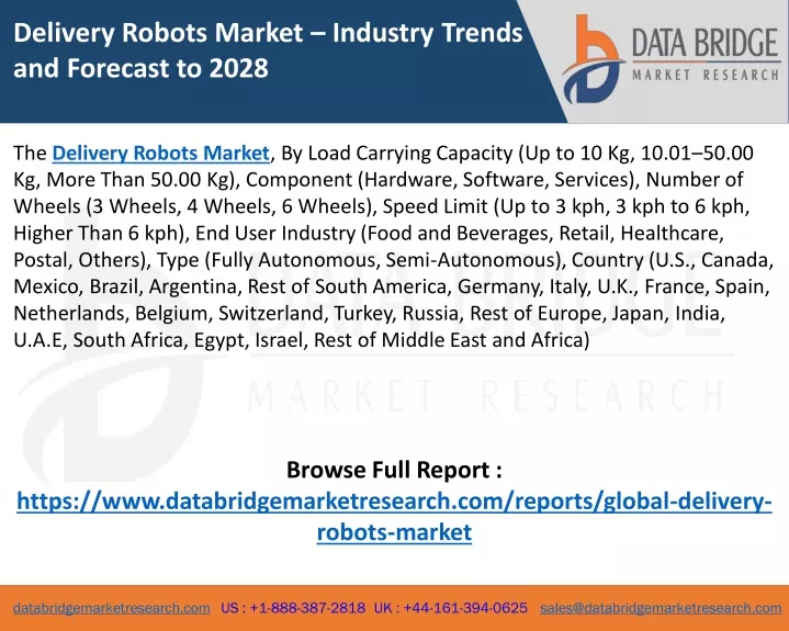 delivery robots market industry trends