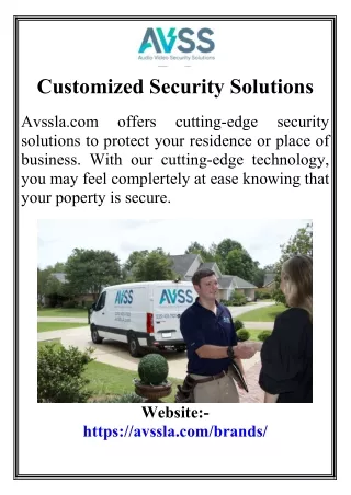 Customized Security Solutions