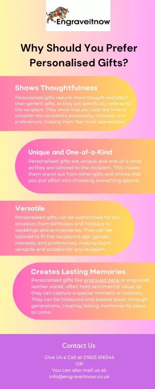 why should you prefer personalised gifts