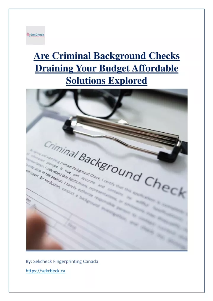 are criminal background checks draining your