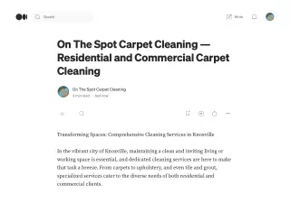 On The Spot Carpet Cleaning - Residential and Commercial Carpet Cleaning