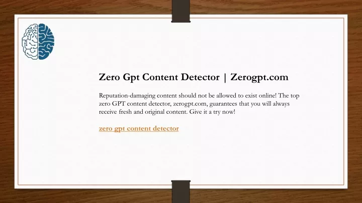 zero gpt content detector zerogpt com reputation