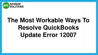 the most workable ways to resolve quickbooks