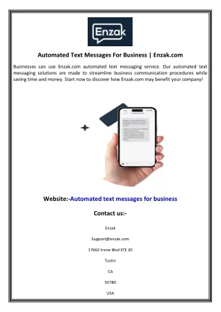 automated text messages for business enzak com