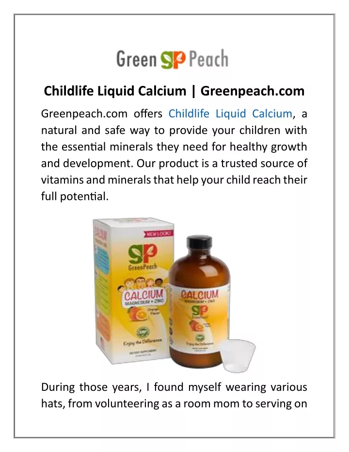 childlife liquid calcium greenpeach com