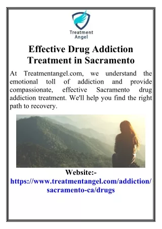 Effective Drug Addiction Treatment in Sacramento