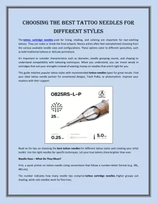 Choosing the Best Tattoo Needles for Different Styles (1)