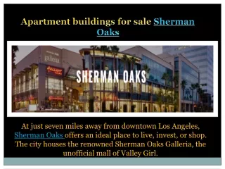 Apartment buildings for sale Sherman Oaks PPT