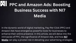 PPC and Amazon Ads Boosting Business Success with NI7 Media