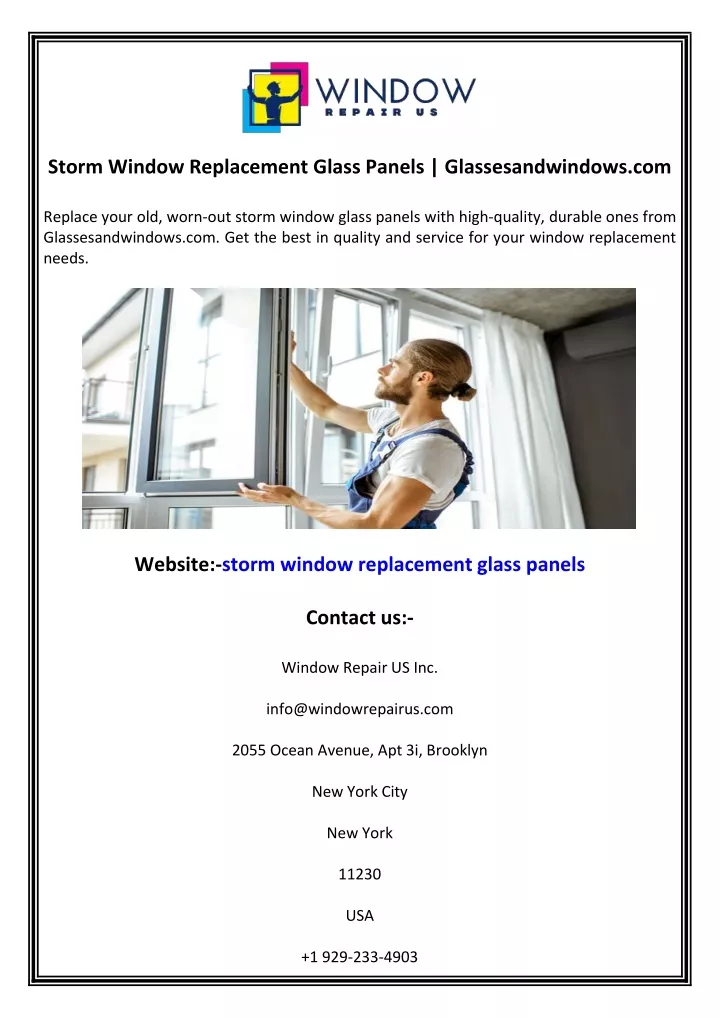 storm window replacement glass panels