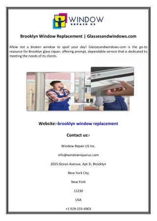 brooklyn window replacement glassesandwindows com