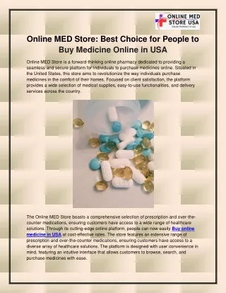 Buy Medicine Online in USA