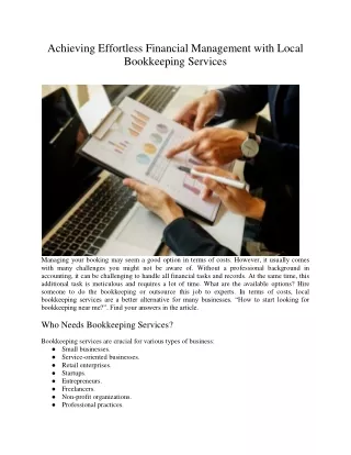 achieving effortless financial management with