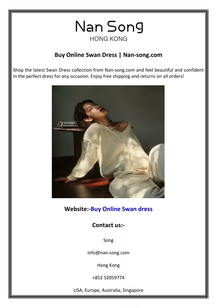 buy online swan dress nan song com